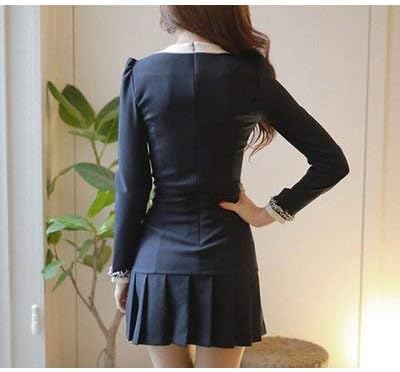 Amazon Co Jp ワンピース ショート ミニ丈 長袖 韓国風 お嬢様ワンピース ワンピース 高級ワンピース ワンピース レディース 並行輸入品 服 ファッション小物