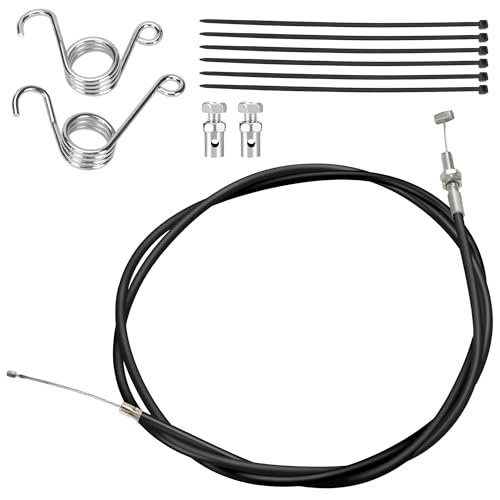 YOXUFA Universal 75 Throttle Cable Compatible with 90cc 110cc 125cc 150cc 250cc Kandi Go Kart Mini Bike Pit Dirt Bike Scooter Buggy Lawn Mower Accessories Parts with Brake Return Pedal Spring
