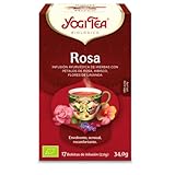 Yogi Tea, Rosa - Infusión Ayurvédica - Mezcla de Rosa, Hibisco y Lavanda - Sin Cafeína - 17 bolsitas (34g)