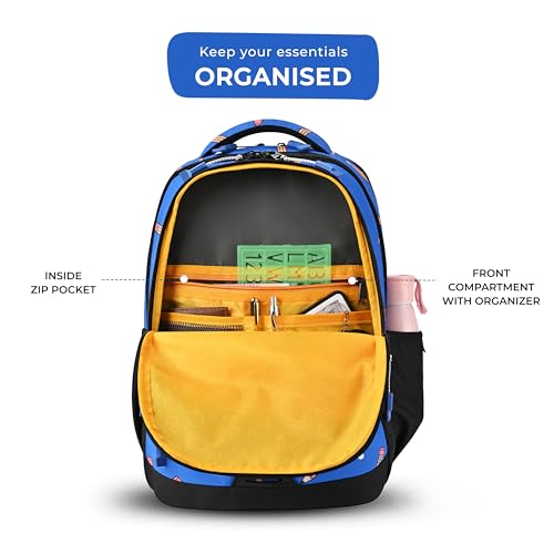 Image of Gear Shuffle Backpack 17 inch /31L Medium Water Resistant School Bag /Casual Backpack /Daypack /Kids Bag for Boys /Girls (Blue-Black)