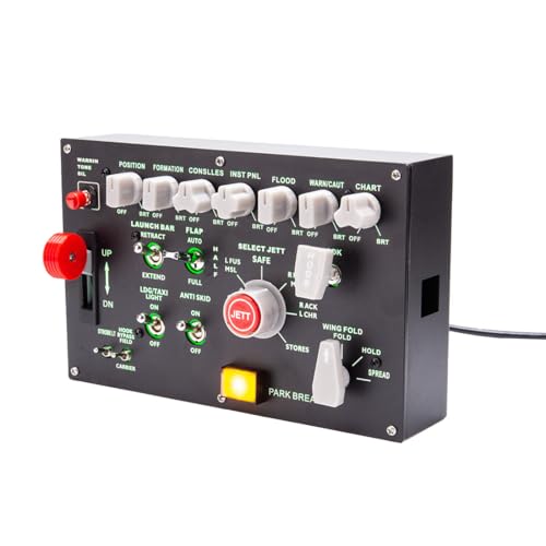 WYFTOY Display Unit Flight Control, D101 Carrier Landing Switch Panel, USB Flight Simulator Controller for DCS World, Compatible with PC, Sim Cockpit for Flight simulation Enthusiasts(D101) - Image 2