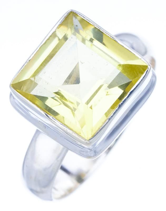 Améthyste verte bague artisanale en argent, l'harmonie d'une pierre naturelle d'exception