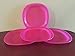 Tupperware Microwave Reheatable Luncheon/Desert Plates in Fuchsia Kiss