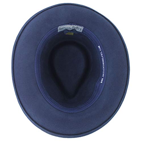 Image of Belfry Gangster Men's Fedora - Crushable 100% Wool Felt Hat, Stain Resistant & Travel Friendly Dress Fedora