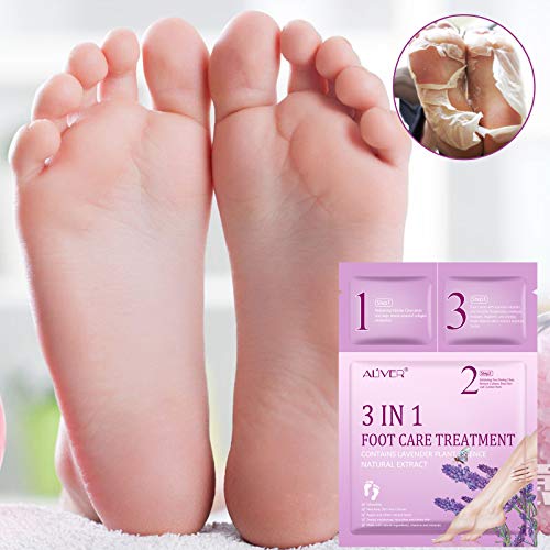 Find Back JH23 3 Pack Foot Peel Mask 3 In 1 Remove Dead And Dry Skin Callus & Get Smooth Baby Feet Moisturizing Foot Mask Peel Exfoliating Foot Treatment thumb #1