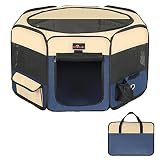Aivituvin Portable Dog Playpen, 36" Foldable Pet Playpen for Dogs Cats, Exercise Puppy Playpen Pet T