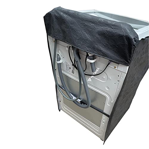Capa Para Maquina De Lavar Panasonic 12 Kg 14 Kg 16 Kg Estampada Ziper Grafite
