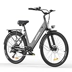 Milecity1 26" Bicicleta Eléctrica Para Adultos, Bi...: 🚲【Batería de larga duración de 468WH】La bicicleta eléctrica tiene una batería extraíble incorporada de 36 V 13 Ah, que puede proporcionar hasta 80 KM de kilometraje después de una sola carga de aproximadamente 4-5 h, e incluso puede alcanzar los 100 ...