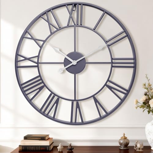 Reloj de pared grande de 20 pulgadas, moderno y silencioso miniatura 1