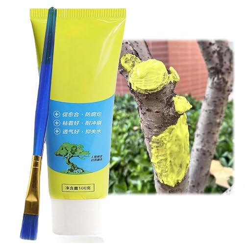 Plant Wound Repair Paste with Brush – Quick-Healing Pruning Sealant for Trees & Shrubs. Protect Cuts, Grafts & Damaged Bark. Fruit Tree Grease & Effective Wound Care for Healthy Growth