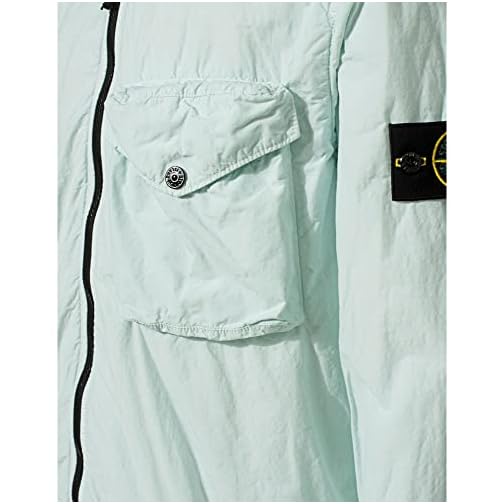 Stone Island Zip Up Mint Green Overshirt Jacket - Main Image