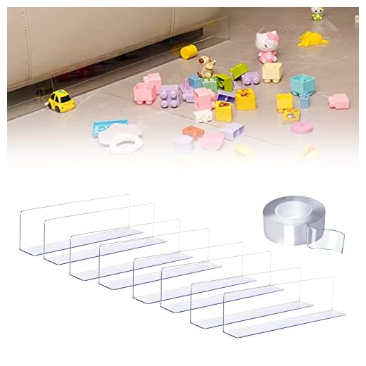 8 bloqueadores de juguetes para muebles, bloqueadores transparentes de huecos debajo de los muebles, placa de bloqueo para mascotas para bloqueadores de huecos debajo del sofá y la cama (40 x 4 x 8