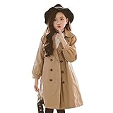 AMIGGOO 女の子 トレンチコート スプリング コード 薄手 おしゃれ ガールズ キッズ服 無地 長袖 防風服 ジャケット ブルゾン 子供向きコート スプリングアウター トレンチコート 90-150cm