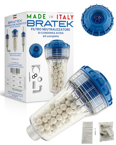 Bratek Filtro Neutralizzatore Condensa Caldaia - Filtro Neutralizzatore Di Condensa Acida Per Caldaia A Condensazione Fino A 35Kw - Neutralizza La Acidità Facendo Rientrare Il Ph Nei Limiti Di Legge
