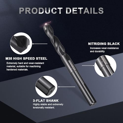 Foret de 13 mm pour métal dur en acier rapide nitruré