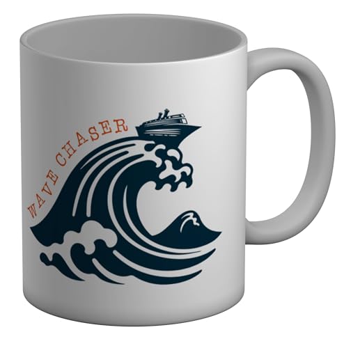 Shopagift Wave Chaser Mug Cruise Ship Holidays Vacations White 11oz Large Ceramic Cup