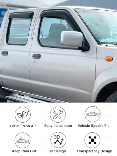 Déflecteurs d'air Nissan Navara D22 Double Cab accessoire auto - 2