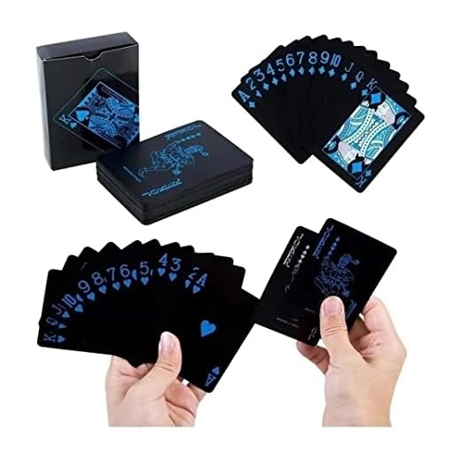 Baralho Azul Black Poker Cartas Jogos Prova D'agua
