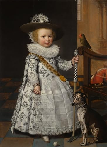 Tableau portrait de garçon au golf Van Ravesteyn pour décoration salon et bureau élégant