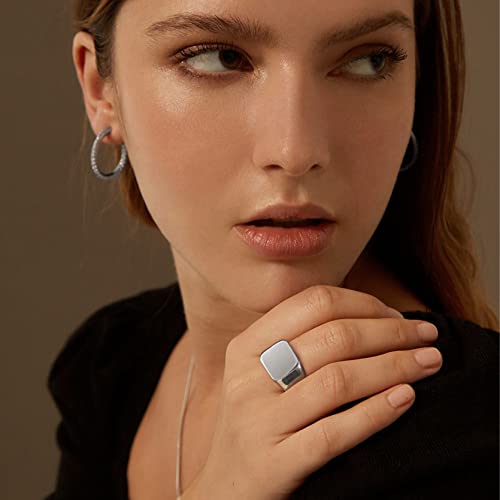 Goldchic Jewelry Men's Square Pinky Ring For Dad Father, Gift For Father's Day, Size 8 Rings For Men #TOP6