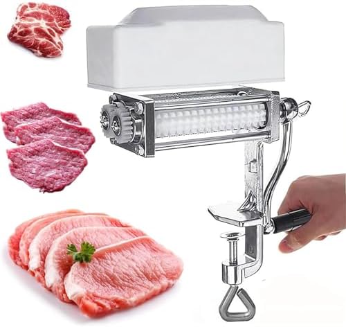 Manual Meat Tenderizer, Roller-Type Meat Tenderizer, Manual Flattening Tool, Suitable for Beef, Turkey, Chicken, and Pork.