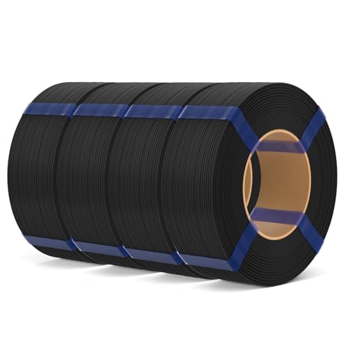 Image of ELEGOO Matte PLA Refill Filament Bundle 1.75mm Black 4KG, 3D Printer Filament No Spool High Dimensional Accuracy,3D Printing PLA for Reusable Spool Refilling