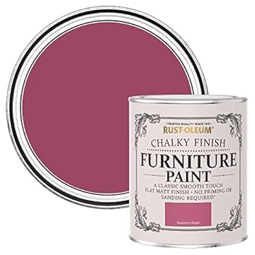 Rust-Oleum Pink Upcycled Furniture Paint in Chalky Finish - Raspberry Ripple 750ml