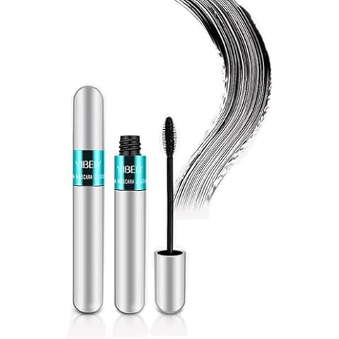 2 in 1 Mascara for VIBELY Mascara 5x Longer Waterproof Lash Cosmetics Mascara for Natural Lengthening, Thickening Effect No Clumping Cover