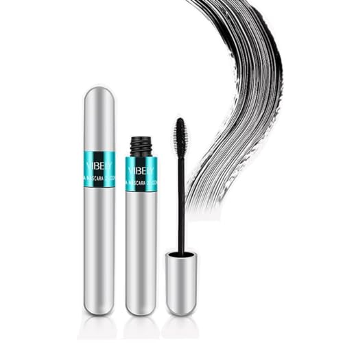 2 in 1 Mascara for VIBELY 5x Longer Waterproof Lash Cosmetics Mascara for Natural Lengthening Thickening Effect No Clumping