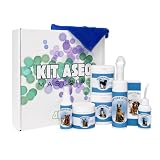 Kit de Higiene Personal para el Oido - 4Pets Shop Kit de Higiene para Perros y Gatos 7 en 1 | Limpieza Completa de Ojos, Oídos, Patas y Dientes | Productos Naturales sin Alcohol | Incluye Toalla de Microfibra