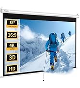 Amazon | WASJOYE プロジェクタースクリーン 84インチ 16:9 手動