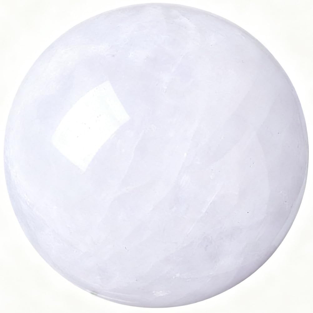 ITCLEYMDZV White Calcite Crystal Ball Sphere Clear Quartz Gemstone Ornament Teller Mystical, Home Decoration Fengshui Balls Photography Props30-120mm,40mm
