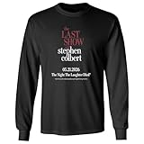 Dorluksy The Last Show with Stephen Colbert 2026 Long Sleeve T-Shirt (Black, X-Large)