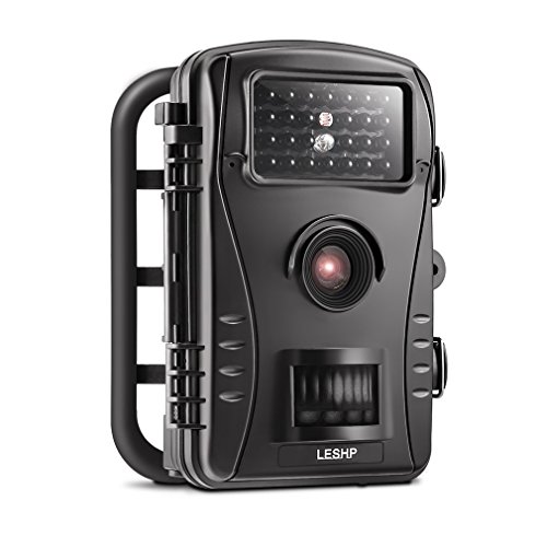 LESHP Hunting Camera with Motion Sensor 16MP 1080P HD Wildlife Trail Camera with Infrared Night Vision 26pcs IR LEDs and 2.4'' LCD Display Waterproof Surveillance Hunting Camera