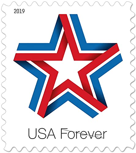 Star Ribbon 100 Forever First Class Postage Stamps #TOP1