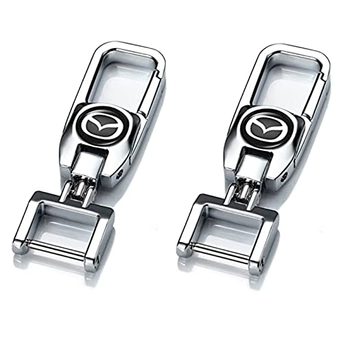 Metal Car Keychains Replacement With Logo For Mazda Cx7 Cx5 Cx9 Cx-5 Cx3 Mx-5 Protege Valet Rotary Rx8 Series Key Chains For Women Keychain Accessories,Family Present,Silver #TOP21