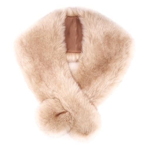 Futrzane Siberian Shawl - Womens Faux Fur Wraps Stoles - Elegant Wedding Collar - Main Image