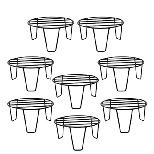 NAYRA Black Color Strong Legs Metal Round stands For Plant Pot Fl...