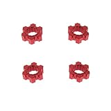 Atomik Alloy Hex Adapter - RC Car Replacement for Traxxas X-Maxx - Hardened, Durable Billet 6061 Aluminum, Chassis Upgrade Part 7756 - Red