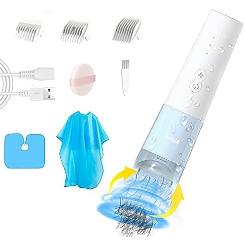 OPENBEAUTY Electric Hair Clipper for Men Kids Baby,Light Vacuum Hair Trimmer with Automatic Hair Suction,Waterproof Rechargeable Cordless Haircut Machine Toddler Professional Haircut Kit Cover