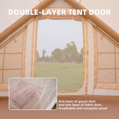 Carpa inflable para camping GOWE con bomba manual miniatura 5