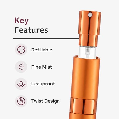 Image of LISAPACK 8ml Travel Perfume Bottle Refillable, 3 PCS Cologne Atomizer Spray