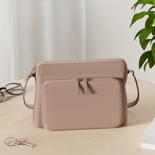 Image of ili New York Genuine Leather Crossbody Bags for Women - Premium RFID Blocking Shoulder Bag Organizer with Adjustable Strap