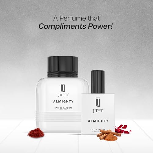 Image of JIDEN ALMIGHTY Long Lasting Mens Perfume with Saffron,Leather,Cardamom Notes | Eau De Parfum Man,100ml -Valentine Gift for Boyfriend| Gift For Husband Anniversary Special Love - Warm & Spicy Fragrance