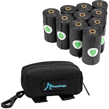 Dog Poop Bag Holder for Leash with 1 Roll of Waste Bags and Dog Poop Bags 10 Rolls,13"x9" Biodegradable Waste Bags for Dogs Cats