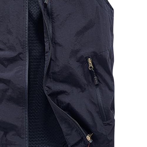 Cambkatl Big and Tall Mens Zip Up Fishing Vest Utility Travel Safari Cargo Outdoor Work Photo Vest Jackets with Multi Pockets4