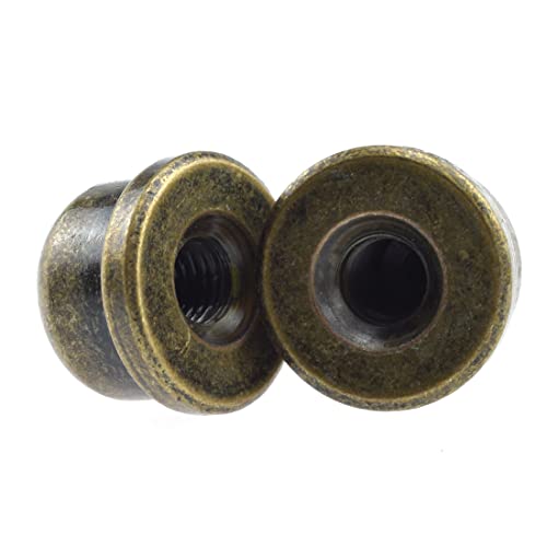 Marrteum 1/2 Inch Tall Lamp Finial Tapped 1/4-27 Knob Lamp Accessories For Lamp Shade Holder Harp Tops, Bronze, 2Pcs #TOP3
