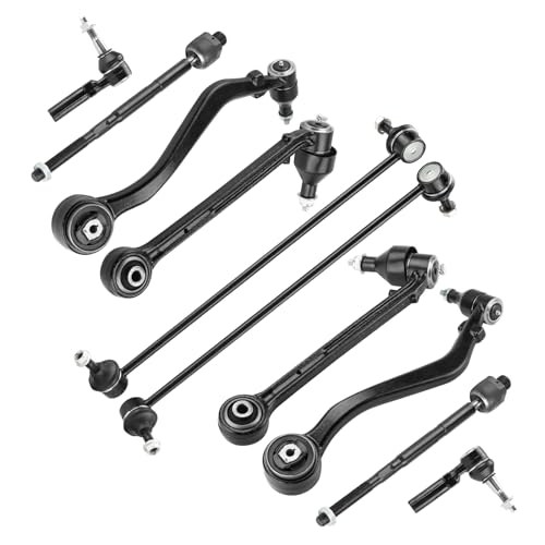 10pc Front Lower Forward Rearward Control Arms Suspension Kit Fit for Chevrolet Camaro 2010 2011 2012 2013 2014 2015 with Tie Rods Sway Bars