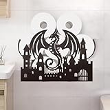 Porte-papier toilette:notre drôle de porte-papier toilette en métal en forme de dragon mesure environ 14.37x4.52x9.84cm (36.5x11.5x25 pouce), capable de contenir jusqu'à 8 rouleau, convient à la plupart des tailles de rouleaux, parfait pour la salle de bain, salon, accessoires de rangement pour chambre à coucher, vous apporter plus de confort dans votre vie quotidienne