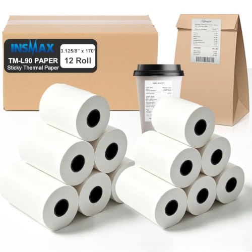 Papier thermique adhésif 80 mm pour l'impression de reçus et la gestion des commandes Drive